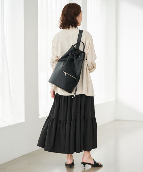 SLOBE IENA（スローブイエナ）の「《一部店舗限定》VOICE MADE ボンサック（ショルダーバッグ・レディース・ブラック/ベージュ・FREE）」の12枚目の写真