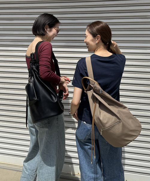 SLOBE IENA（スローブイエナ）の「《一部店舗限定》VOICE MADE ボンサック（ショルダーバッグ・レディース・ブラック/ベージュ・FREE）」の17枚目の写真