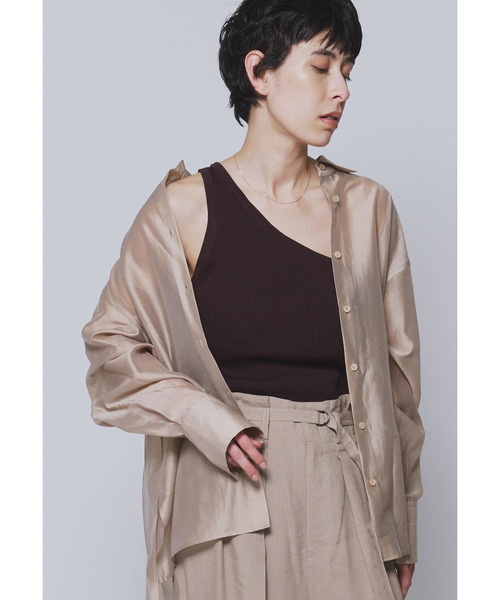 1er Arrondissement(プルミエアロンディスモン)の「ワンショルダーニット(ニット/セーター・レディース・ブラック系その他3/ブラウン系その他5・FREE)」の1枚目の写真