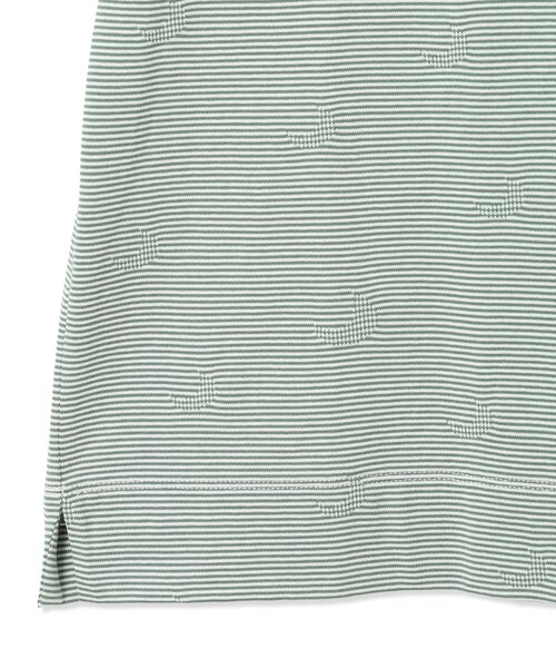 DECOY SINCE 1981（デコイシンスイチキュウハチイチ）の「ミジンボーダー5分袖Tシャツ【オーガニックコットンブレンド・綿100%】（Tシャツ/カットソー・レディース・グリーン/ブルー/ブラック・M/L/LL）」の11枚目の写真