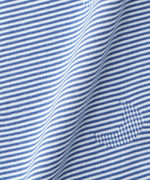 DECOY SINCE 1981（デコイシンスイチキュウハチイチ）の「ミジンボーダー5分袖Tシャツ【オーガニックコットンブレンド・綿100%】（Tシャツ/カットソー・レディース・グリーン/ブルー/ブラック・M/L/LL）」の15枚目の写真