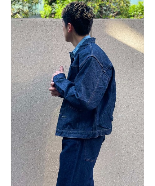 orSlow(オアスロウ)の「orSlow/オアスロウ TYPE1 40’s PLEATED FRONT BLOUSE ONE WASH(デニムジャケット・メンズ・ワンウォッシュ・3/4)」の6枚目の写真