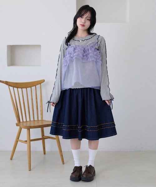 kutir(クティール)の「アソートフリルリボンシアービスチェ(その他トップス・レディース・パープル/ホワイト/ブラック/アイボリー・FREE)」の22枚目の写真