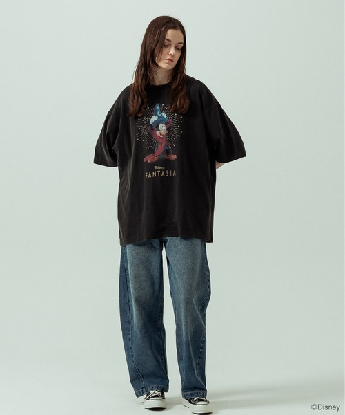 SLICK(スリック)の「【SLICK/スリック】SLICK / FANTASIA Print T-shirt 02/ファンタジア/パウダー加工プリントTシャツ/オーバーサイズ シルエット/ ビンテージ / ディズニー(Tシャツ/カットソー・メンズ・ホワイト/ブラック・1/3/2)」の14枚目の写真