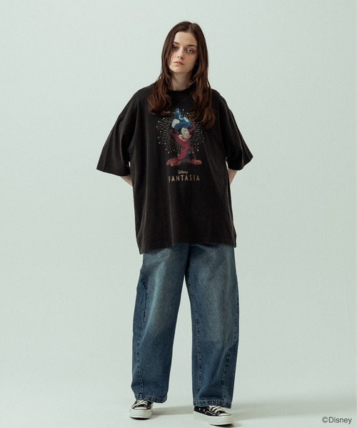 SLICK(スリック)の「【SLICK/スリック】SLICK / FANTASIA Print T-shirt 02/ファンタジア/パウダー加工プリントTシャツ/オーバーサイズ シルエット/ ビンテージ / ディズニー(Tシャツ/カットソー・メンズ・ホワイト/ブラック・1/3/2)」の12枚目の写真