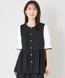 TO BE CHIC◆ダウンベスト◆トゥービーシック◆フリルジレ TO BE CHIC｜トゥー ビー シック（レディース）のベスト（フリル）通販