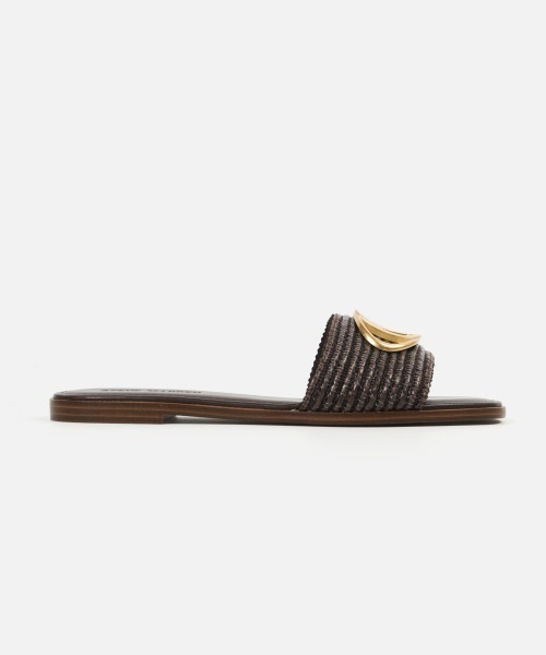 STEVE MADDEN(スティーブマデン)の「オーバルロゴモチーフフラットサンダル/S.MADDEN KORA 2.0-XS(サンダル・レディース・ブラウン/アイボリー・23.5-24/23.5cm/23.0cm/22.5cm/24.5cm/24.0cm)」の9枚目の写真