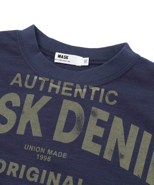 WASK（ワスク）の「カスレロゴ・スラブTシャツ（Tシャツ/カットソー・キッズ・オフホワイト/ネイビー・150cm/160cm/140cm/130cm）」の7枚目の写真