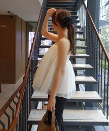 ACYM（アシーム）の「チュールボリュームフレアキャミソール（キャミソール）」