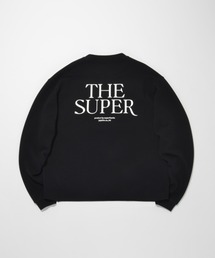 バックプリント ヘンリーネックロングスリーブ Waffle henley neck L/S T-shirt (back print)
