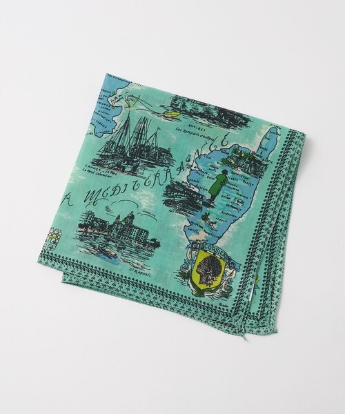 BEAUTY&YOUTH UNITED ARROWS（ビューティーアンドユースユナイテッドアローズ）の「＜BINDU＞CITY バンダナ（バンダナ/スカーフ・レディース・ターコイズブルー系/ライトブルー/ダークブラウン/オフホワイト・FREE）」の4枚目の写真