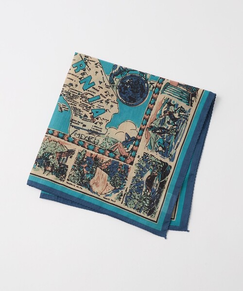 BEAUTY&YOUTH UNITED ARROWS（ビューティーアンドユースユナイテッドアローズ）の「＜BINDU＞CITY バンダナ（バンダナ/スカーフ・レディース・ターコイズブルー系/ライトブルー/ダークブラウン/オフホワイト・FREE）」の3枚目の写真