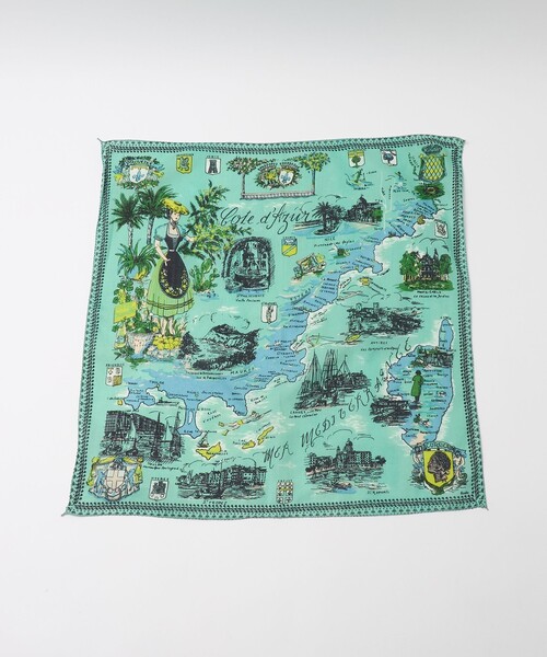 BEAUTY&YOUTH UNITED ARROWS（ビューティーアンドユースユナイテッドアローズ）の「＜BINDU＞CITY バンダナ（バンダナ/スカーフ・レディース・ターコイズブルー系/ライトブルー/ダークブラウン/オフホワイト・FREE）」の10枚目の写真