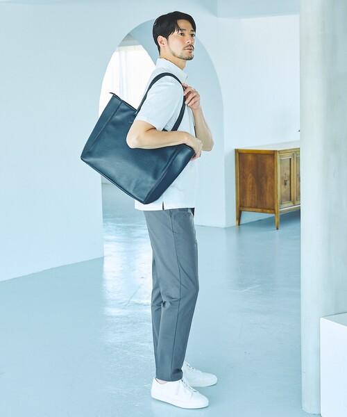 ABAHOUSE GRAY(アバハウスグレイ)の「【ON/OFF兼用】ネオシボレザー トートバッグ(トートバッグ・メンズ・グレー/ブラック/ブラウン/モスグリーン/ネイビー・フリー)」の8枚目の写真