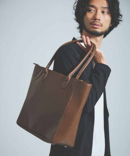 ABAHOUSE GRAY(アバハウスグレイ)の「【ON/OFF兼用】ネオシボレザー トートバッグ(トートバッグ・メンズ・グレー/ブラック/ブラウン/モスグリーン/ネイビー・フリー)」の14枚目の写真