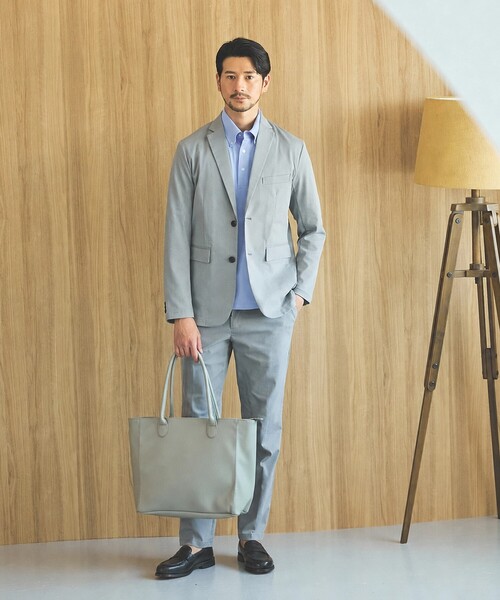 ABAHOUSE GRAY(アバハウスグレイ)の「【ON/OFF兼用】ネオシボレザー トートバッグ(トートバッグ・メンズ・グレー/ブラック/ブラウン/モスグリーン/ネイビー・フリー)」の10枚目の写真