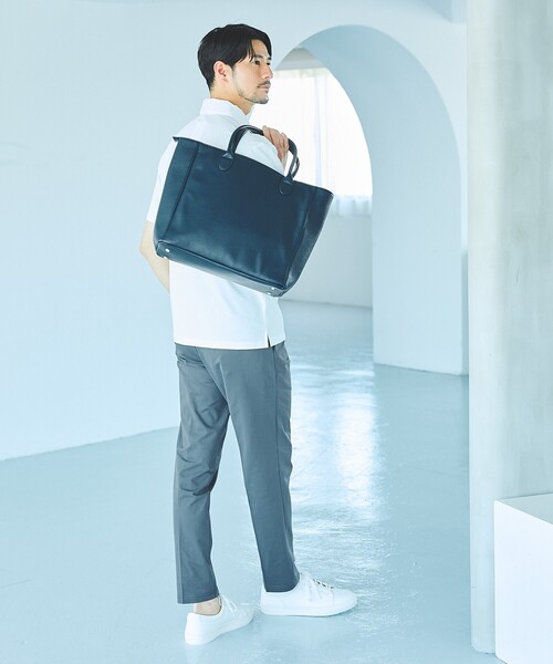 ABAHOUSE GRAY(アバハウスグレイ)の「【ON/OFF兼用】ネオシボレザー トートバッグ(トートバッグ・メンズ・グレー/ブラック/ブラウン/モスグリーン/ネイビー・フリー)」の7枚目の写真