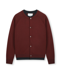 BESLOW（ビースロー）の「[ビスルーXデリック]レイヤードクルーネックカーディガンバーガンディ（カーディガン/ボレロ）」