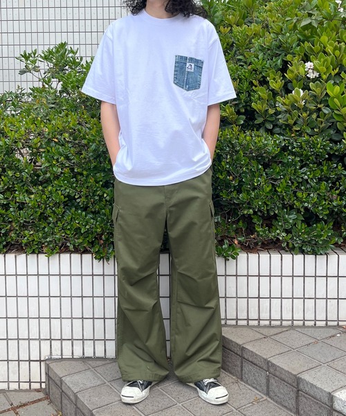 BEN DAVIS(ベンデイビス)の「WEGO/【WEB限定】BENDAVIS デニムポケットT(Tシャツ/カットソー・メンズ・ホワイト/オフホワイト/ブラック・MEDIUM/LARGE)」の21枚目の写真