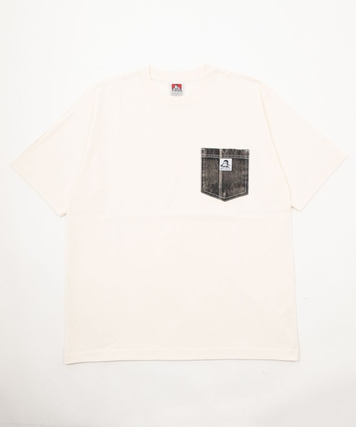 BEN DAVIS(ベンデイビス)の「WEGO/【WEB限定】BENDAVIS デニムポケットT(Tシャツ/カットソー・メンズ・ホワイト/オフホワイト/ブラック・MEDIUM/LARGE)」の8枚目の写真