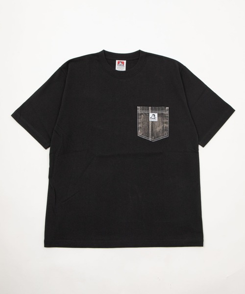 BEN DAVIS(ベンデイビス)の「WEGO/【WEB限定】BENDAVIS デニムポケットT(Tシャツ/カットソー・メンズ・ホワイト/オフホワイト/ブラック・MEDIUM/LARGE)」の9枚目の写真