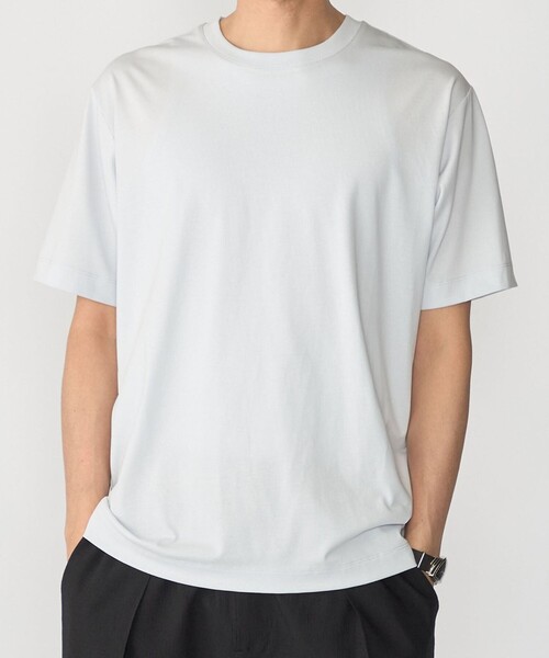SHIPS(シップス)の「SHIPS:〈汗染軽減 / 吸水速乾/ 接触冷感/ UVカット〉ステイン コントロール ファンクション Tシャツ(Tシャツ/カットソー・メンズ・ホワイト/ダークグレー/ネイビー/ライトブルー・SMALL/MEDIUM/LARGE/X-LARGE)」の3枚目の写真