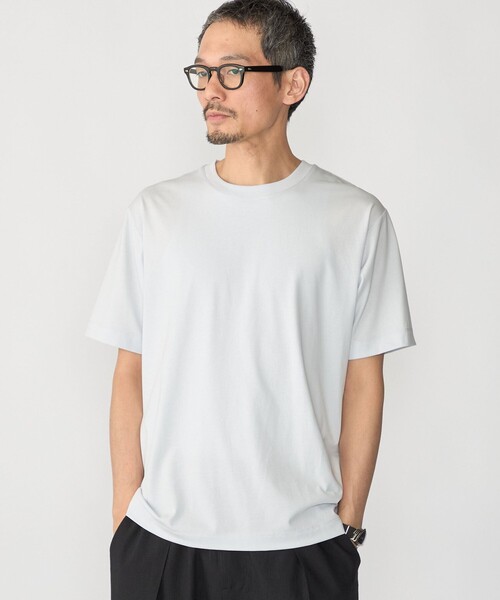 SHIPS(シップス)の「SHIPS:〈汗染軽減 / 吸水速乾/ 接触冷感/ UVカット〉ステイン コントロール ファンクション Tシャツ(Tシャツ/カットソー・メンズ・ホワイト/ダークグレー/ネイビー/ライトブルー・SMALL/MEDIUM/LARGE/X-LARGE)」の13枚目の写真
