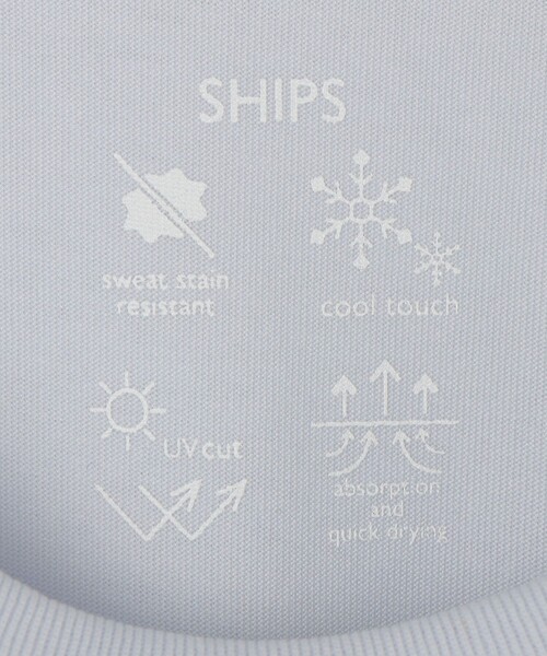 SHIPS(シップス)の「SHIPS:〈汗染軽減 / 吸水速乾/ 接触冷感/ UVカット〉ステイン コントロール ファンクション Tシャツ(Tシャツ/カットソー・メンズ・ホワイト/ダークグレー/ネイビー/ライトブルー・SMALL/MEDIUM/LARGE/X-LARGE)」の19枚目の写真