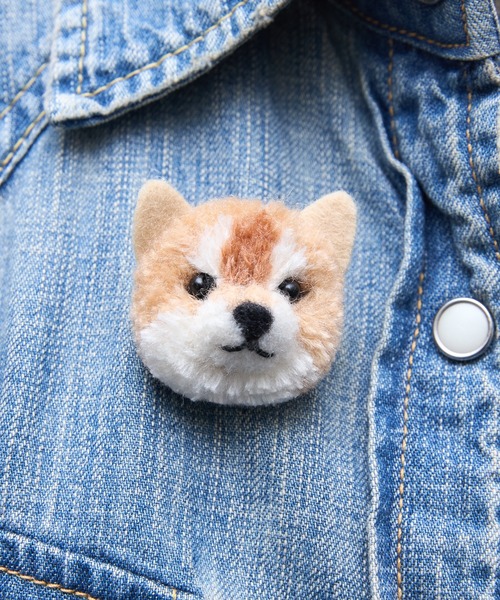 nicott（ニコット）の「NC : ふわふわブローチ 犬ねこ（ブローチ