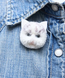 nicott（ニコット）の「NC : ふわふわブローチ　犬ねこ（ブローチ/コサージュ）」