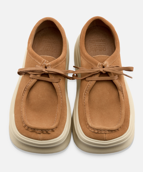 NOMATTA(ノマッタ)の「Path 天然牛革厚底華拉比鞋(駝色)(モカシン/デッキシューズ・メンズ・キャメル・23.5cm/24.5cm/25.5cm/26.5cm/27.5cm/28.5cm)」の1枚目の写真