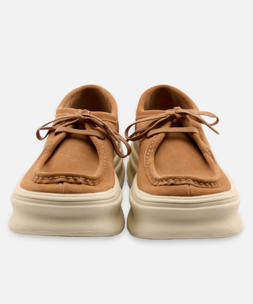 NOMATTA(ノマッタ)の「Path 天然牛革厚底華拉比鞋(駝色)(モカシン/デッキシューズ・メンズ・キャメル・23.5cm/24.5cm/25.5cm/26.5cm/27.5cm/28.5cm)」の2枚目の写真