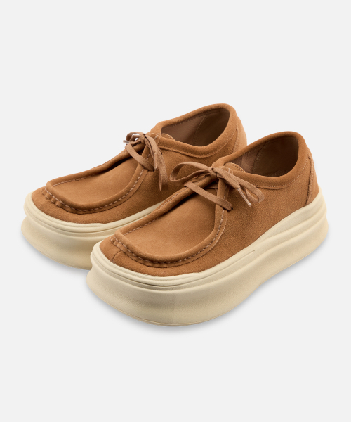 NOMATTA(ノマッタ)の「Path 天然牛革厚底華拉比鞋(駝色)(モカシン/デッキシューズ・メンズ・キャメル・23.5cm/24.5cm/25.5cm/26.5cm/27.5cm/28.5cm)」の3枚目の写真
