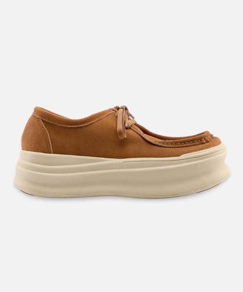 NOMATTA(ノマッタ)の「Path 天然牛革厚底華拉比鞋(駝色)(モカシン/デッキシューズ・メンズ・キャメル・23.5cm/24.5cm/25.5cm/26.5cm/27.5cm/28.5cm)」の4枚目の写真