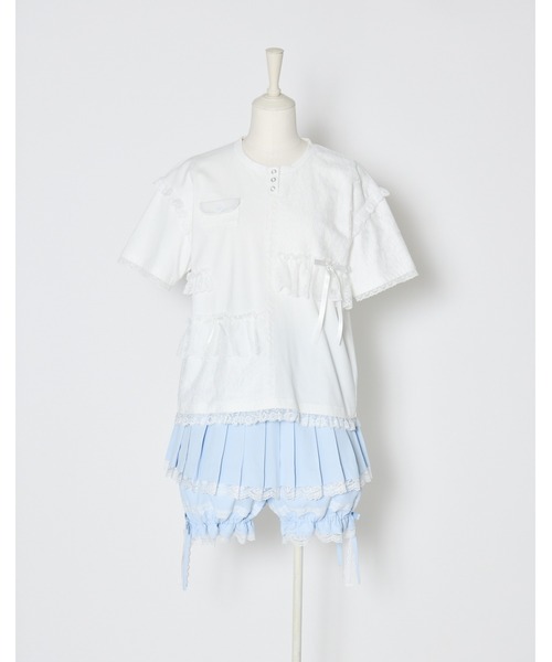 Lolime by mellfy memory(ロリミー バイ メルフィーメモリー)の「pleated pumpkin shorts(その他パンツ・レディース・ブルー/ピンク・M/LL)」の3枚目の写真