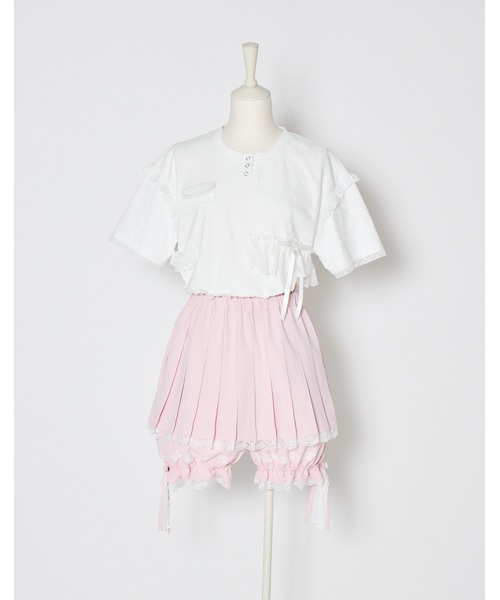 Lolime by mellfy memory(ロリミー バイ メルフィーメモリー)の「pleated pumpkin shorts(その他パンツ・レディース・ブルー/ピンク・M/LL)」の4枚目の写真