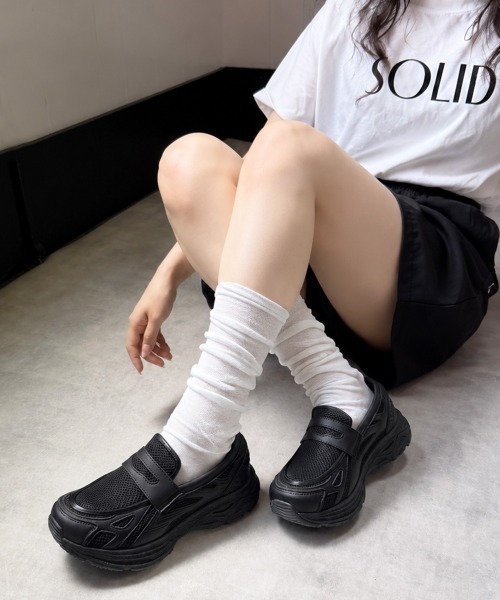 DEMETER（デメテル）の「厚底 プラットフォーム メッシュデザイン スニーカーローファー（ローファー・レディース・ブラック・L/M/S/LL）」の6枚目の写真