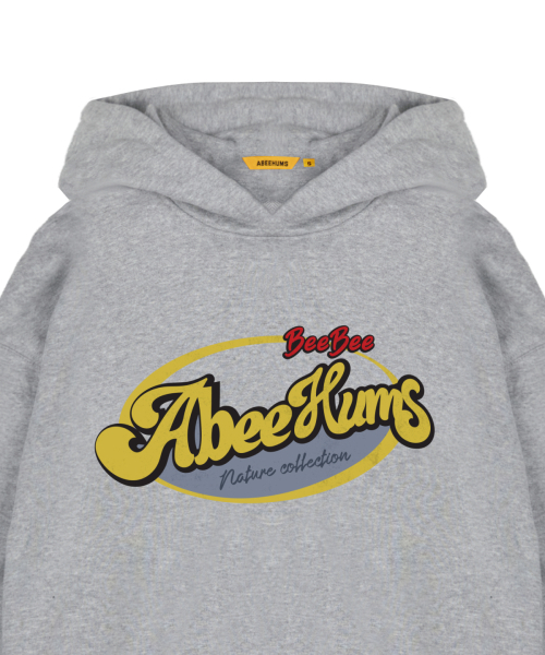 ABEEHUMS（アビハムズ）の「サーキュラー ロゴ フード スウェットシャツ ABH357-109 メランジグレー（パーカー・レディース・ミックスグレー・SMALL/MEDIUM）」の4枚目の写真