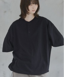 ヘンリーネック ドローコード Tシャツ カットソー ユニセックス
