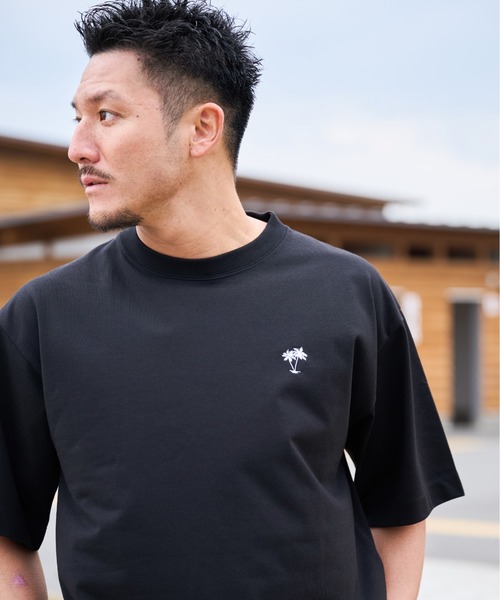 SUNNY SPORTS FOR SEIDAL(サニースポーツフォーセイダル)の「【SunnySmirh】11.6ウルトラヘビーオンス Heavy Smithヤシの木柄 ワンポイント刺繍Tee(Tシャツ/カットソー・メンズ・チャコールグレー/オフホワイト/ブラック・LARGE/MEDIUM)」の16枚目の写真