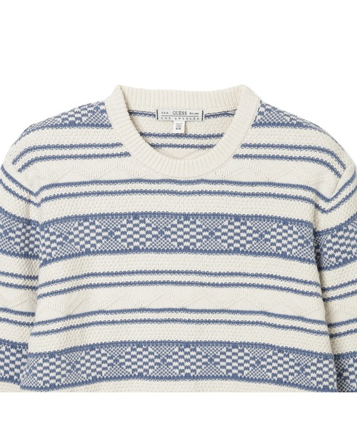 Guess(ゲス)の「MATTHIAS Sailor Stitch Sweater セーター ニット(ニット/セーター・メンズ・マルチ・SMALL/MEDIUM/LARGE/X-LARGE)」の3枚目の写真