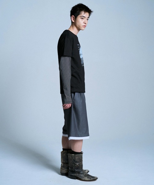 Camphor wood（カンファーウッド）の「GRAPHIC SPACE RHINESTONE TEE / ラインストーンスペースグラフィックTシャツ（Tシャツ/カットソー・メンズ・ブラック/ホワイト・SMALL/MEDIUM/LARGE）」の9枚目の写真