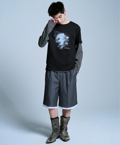Camphor wood（カンファーウッド）の「GRAPHIC SPACE RHINESTONE TEE / ラインストーンスペースグラフィックTシャツ（Tシャツ/カットソー・メンズ・ブラック/ホワイト・SMALL/MEDIUM/LARGE）」の10枚目の写真