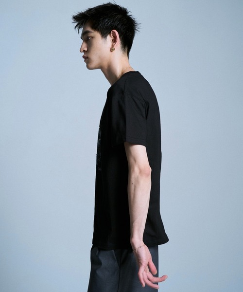 Camphor wood（カンファーウッド）の「GRAPHIC SPACE RHINESTONE TEE / ラインストーンスペースグラフィックTシャツ（Tシャツ/カットソー・メンズ・ブラック/ホワイト・SMALL/MEDIUM/LARGE）」の13枚目の写真