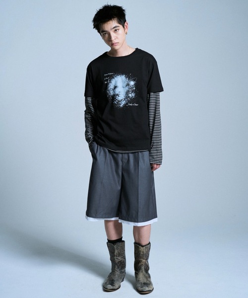 Camphor wood（カンファーウッド）の「GRAPHIC SPACE RHINESTONE TEE / ラインストーンスペースグラフィックTシャツ（Tシャツ/カットソー・メンズ・ブラック/ホワイト・SMALL/MEDIUM/LARGE）」の3枚目の写真