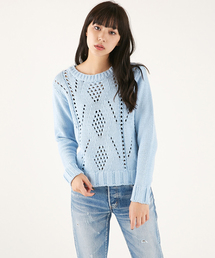 MOUSSY | OPEN KNIT SWEATER(ニット/セーター)