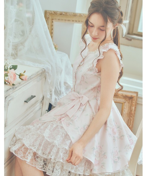 mellfy memory(メルフィーメモリー)の「Love in rosy rose onepiece(ワンピース・レディース・ピンク・S/M)」の1枚目の写真