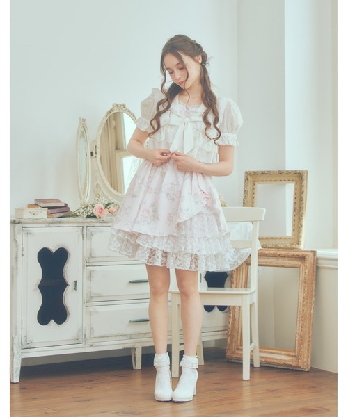 mellfy memory(メルフィーメモリー)の「Love in rosy rose onepiece(ワンピース・レディース・ピンク・S/M)」の4枚目の写真