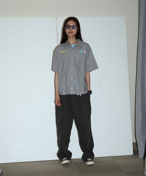 WHO'S WHO gallery（フーズフーギャラリー）の「【OFFICE SERVICES】DESKWORK SHIRT（シャツ/ブラウス・メンズ・グレー/サックスブルー・FREE）」の4枚目の写真