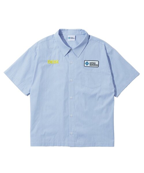 WHO'S WHO gallery（フーズフーギャラリー）の「【OFFICE SERVICES】DESKWORK SHIRT（シャツ/ブラウス・メンズ・グレー/サックスブルー・FREE）」の13枚目の写真
